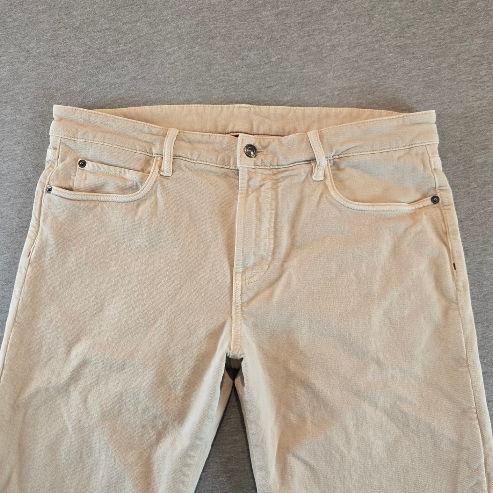 Loro Piana Quarona Pants Mens 36 Beige Italian Cotton Stretch 5 Pocket Trousers - Picture 5 of 15